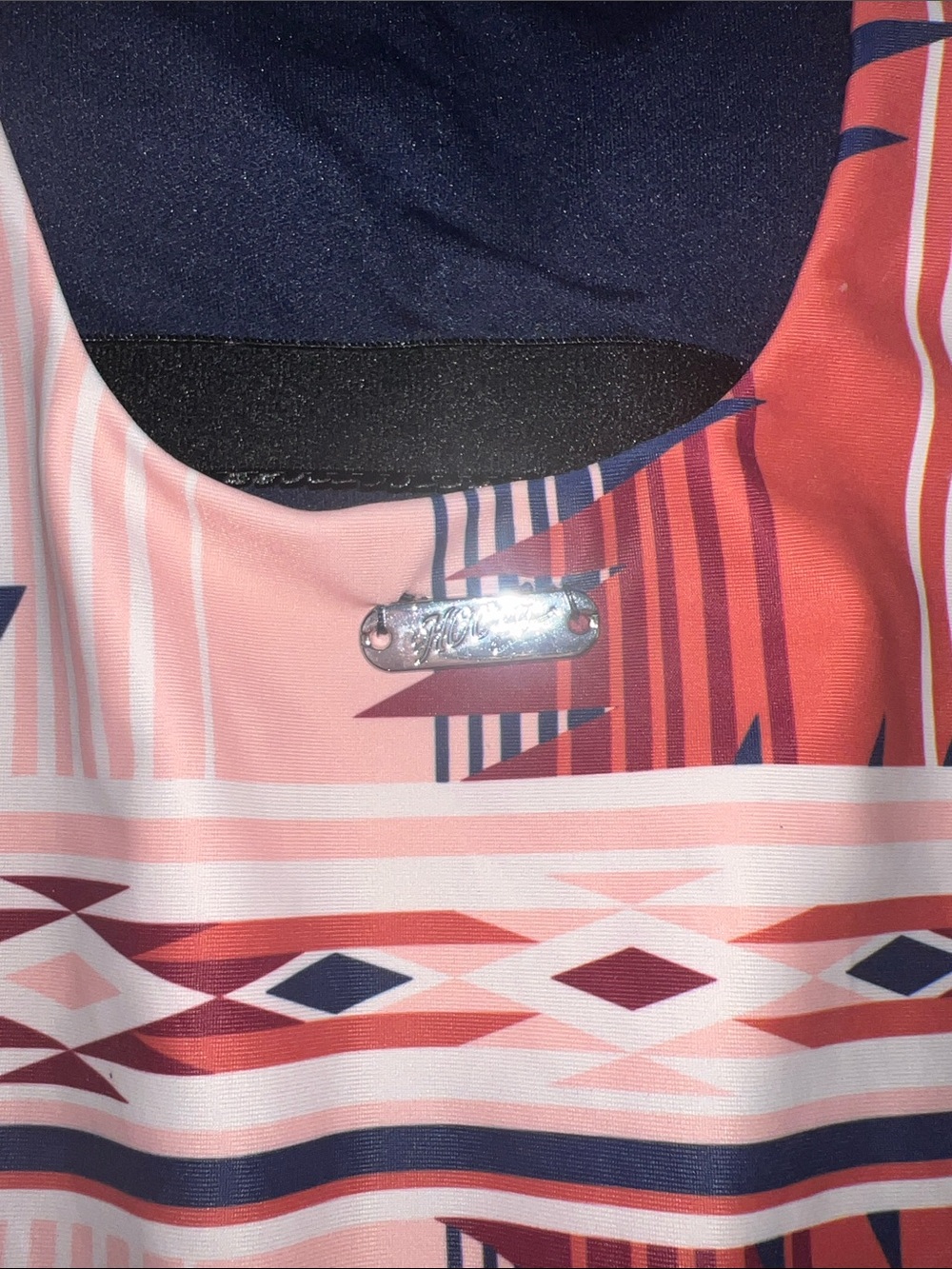 Hooey Pink & Rust Aztec-Print One-Piece - Picture 3 of 5